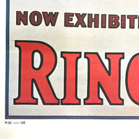 Vintage Circus Poster: Big Bingo the Two-Story Elephant, 1970s reprint, 1916, Ringling Bros.