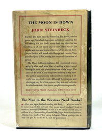 John Steinbeck, The Moon is Down, The Viking Press, 2nd Ed, 1942, Very Good HC w/DJ