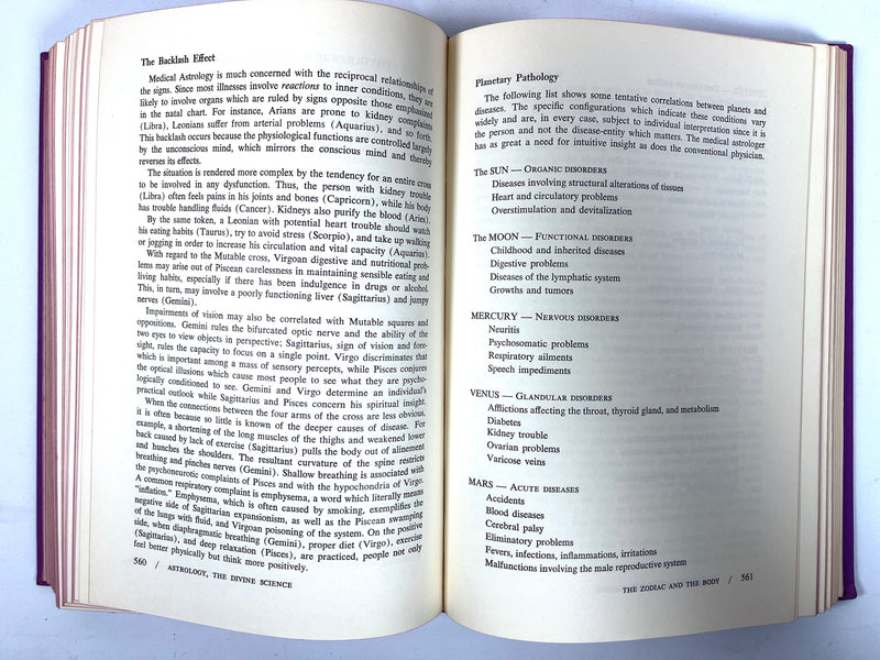 Astrology, The Divine Science; Arcane Publications, SIGNED, 1st Ed., 1971, Very Good hardcover, No DJ.