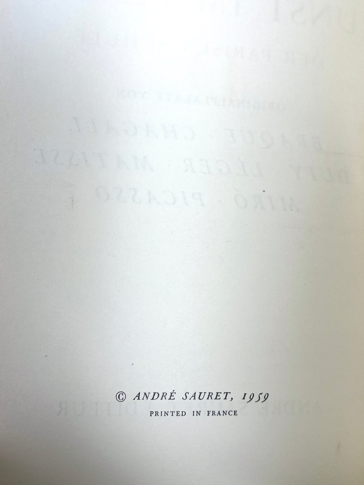 Kunst Im Plakat, Braque, Chagall, Dufy, Leger, Matisse, Miro, Picasso, 1959, NF.