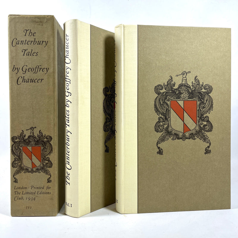 Geoffrey Chaucer, The Canterbury Tales, Limited Editions Club 2 vol, 1934 NF, slipcase