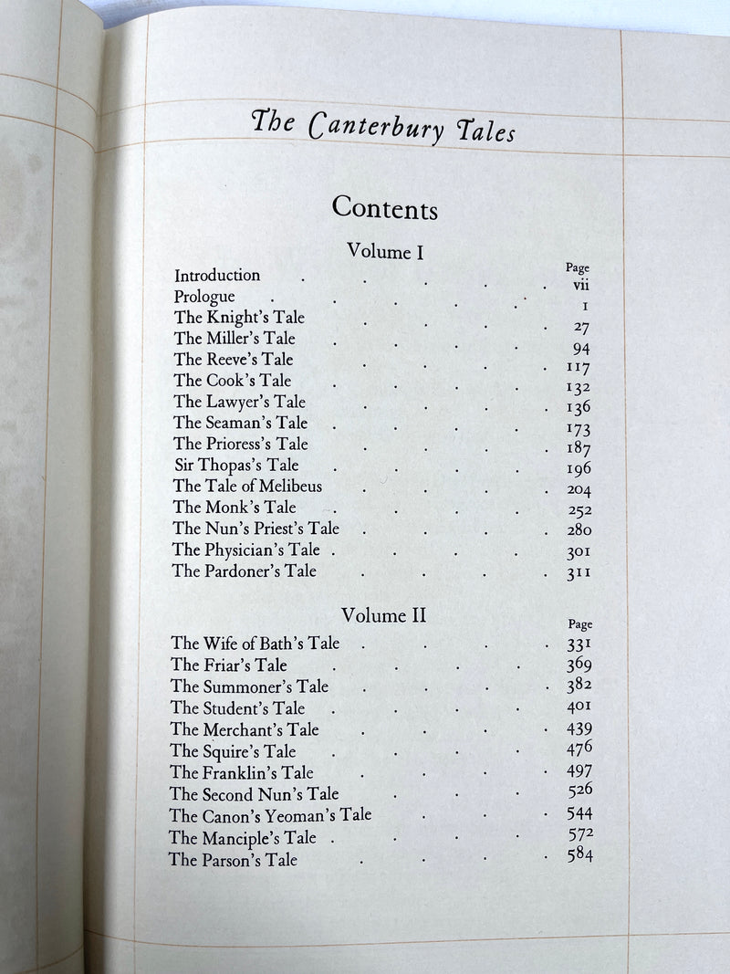 Geoffrey Chaucer, The Canterbury Tales, Limited Editions Club 2 vol, 1934 NF, slipcase