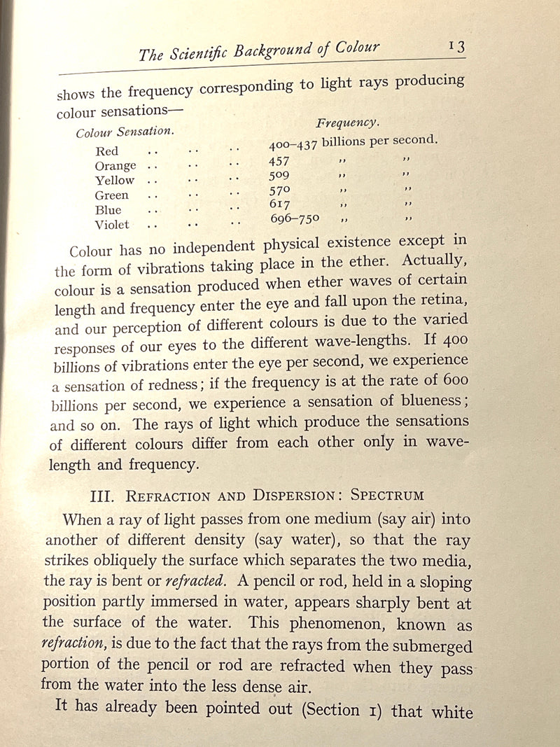 An Introduction to Colour, T. Elder Dickson, 1932, HC, VG.