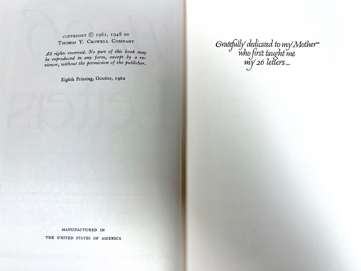 Oscar Ogg, The 26 Letters, Thomas Y. Crowell 1962, Fine hardcover