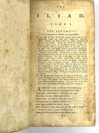 Alexander Pope (trans.), The Iliad of Homer, Hamilton, Balfour & Neill 1761, Good+ HC
