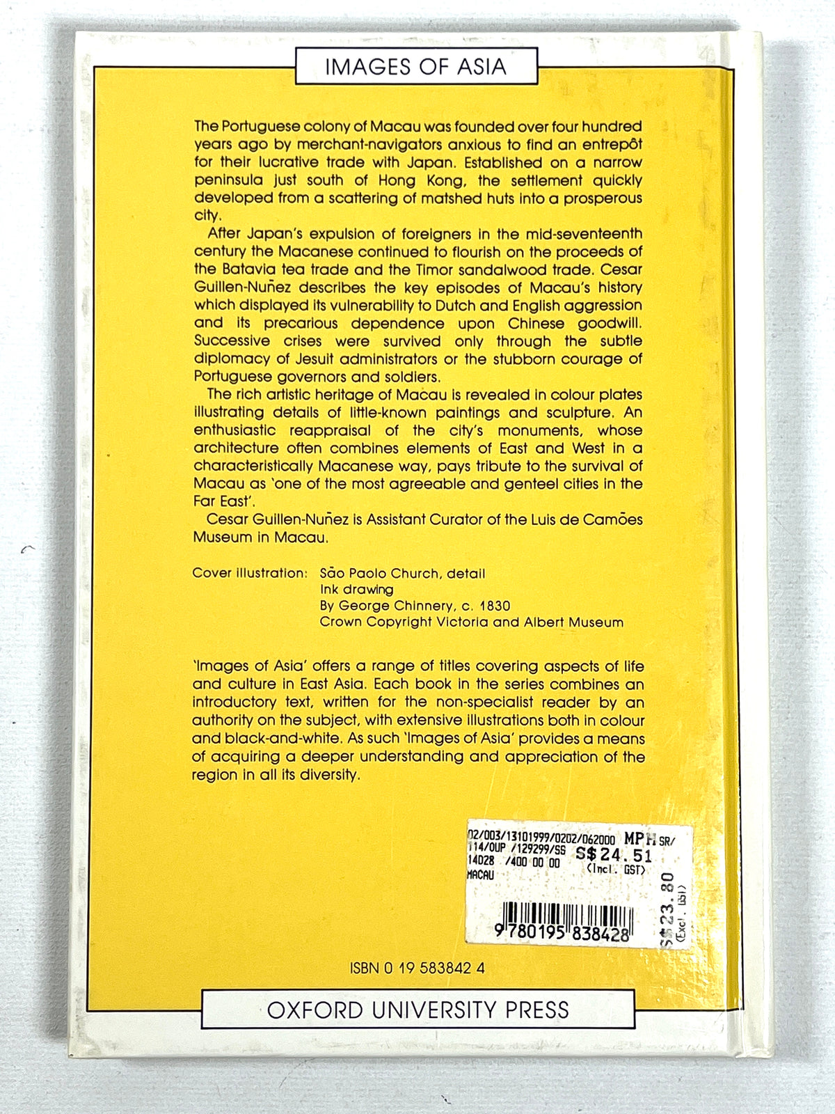 Macau, Images of Asia, Oxford University Press, 1992, Near Fine hardcover