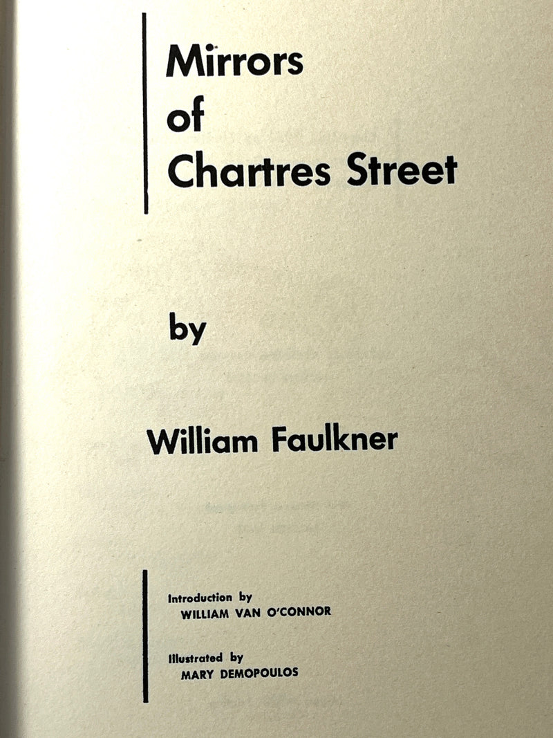 William Faulkner, Mirrors of Chartres Street, Faulkner Studies, 1953, 1st ed. HC, Very Good