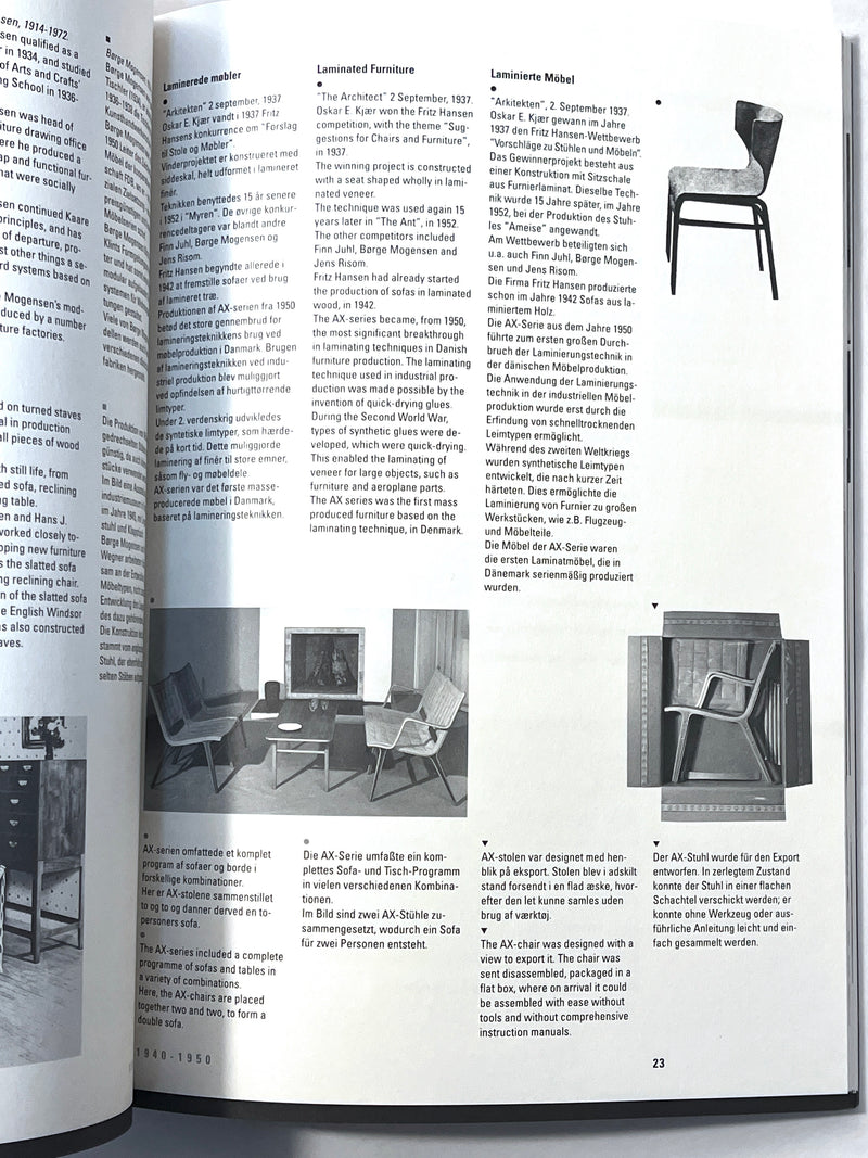 Danish Furniture Design Through 125 Years - Fritz Hansen, 1st Ed., 1997, SC, VG.