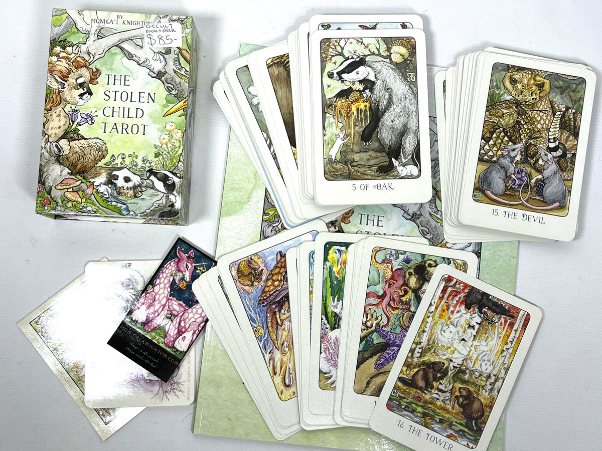 The Stolen Child Tarot, Monica L. Knighton, 2019, Near Fine SC book + Deck