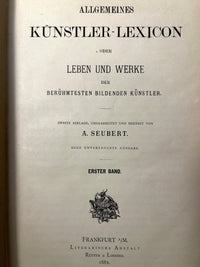 Allgemeines Kunstler-Lexicon; oder, Leben und Werke ..., 1882, 3 Vols, Very Good