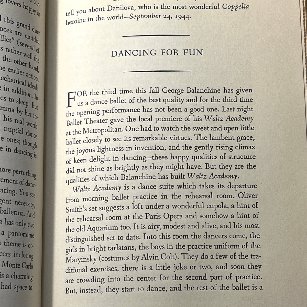 Edwin Denby, Looking at the Dance, Pellegrini & Cudahy, 1949, First Edition Antique, HC, Good