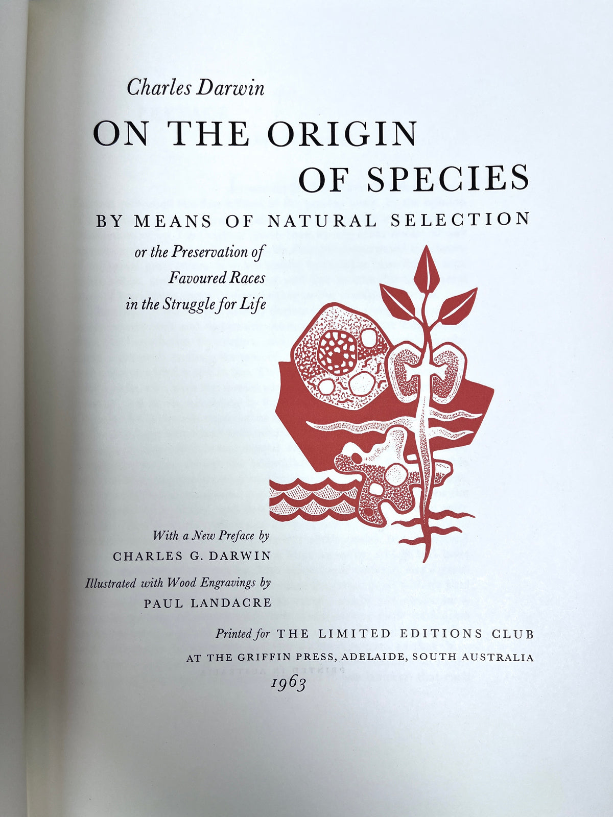 On the Origin of Species, Charles Darwin, Limited Editions Club, 1963, NF HC