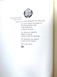 On the Origin of Species, Charles Darwin, Limited Editions Club, 1963, NF HC