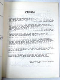 A Checklist of San Francisco Murals 1914-1986, San Francisco State University, 1986, Very Good.