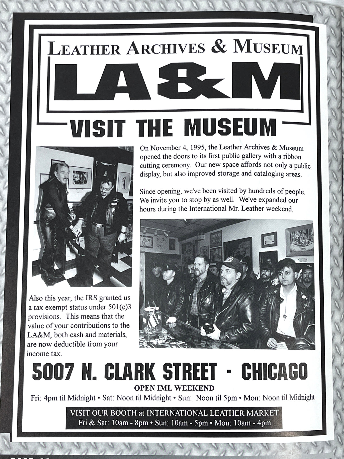 International Mr. Leather Souvenir Magazine, 1996, VG SC, gay interest
