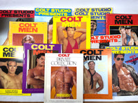 Colt Studio Magazines, 1981-1990, Lot of 13, VG, RARE gay interest