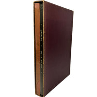 Vintage book titled 'Salome' by Oscar Wilde with a brown leather cover on a white background