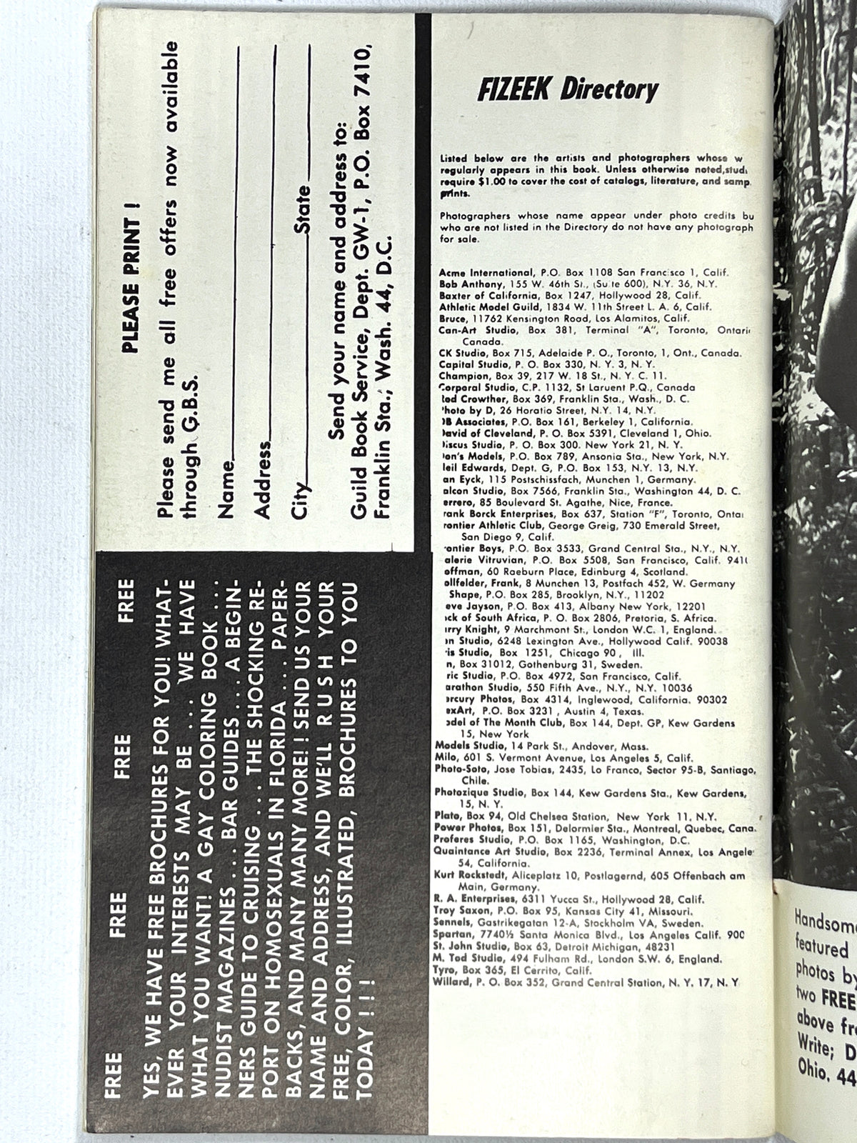 Fizeek magazine, April 1965 Number 32, gay interest, Very Good softcover