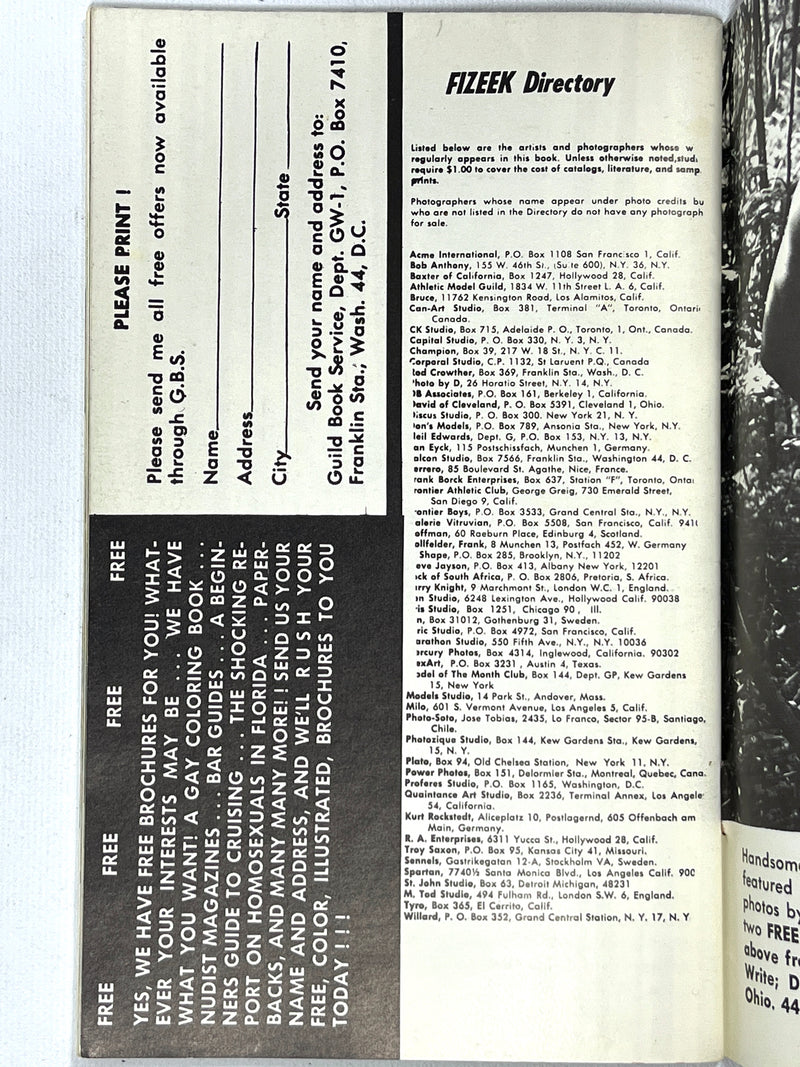 Fizeek magazine, April 1965 Number 32, gay interest, Very Good softcover