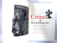 Dostoevsky, Crime and Punishment, 2 Vols, Fritz Eichenberg, 1948, SIGNED, NF HC w/slipcase