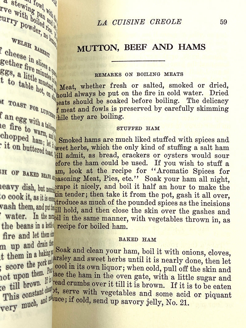 La Cuisine Creole: A Collection of Culinary Recipes, 2nd Ed, 1966, Near Fine HC facsimile