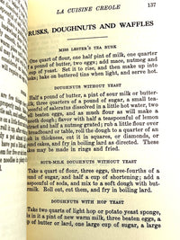 La Cuisine Creole: A Collection of Culinary Recipes, 2nd Ed, 1966, Near Fine HC facsimile