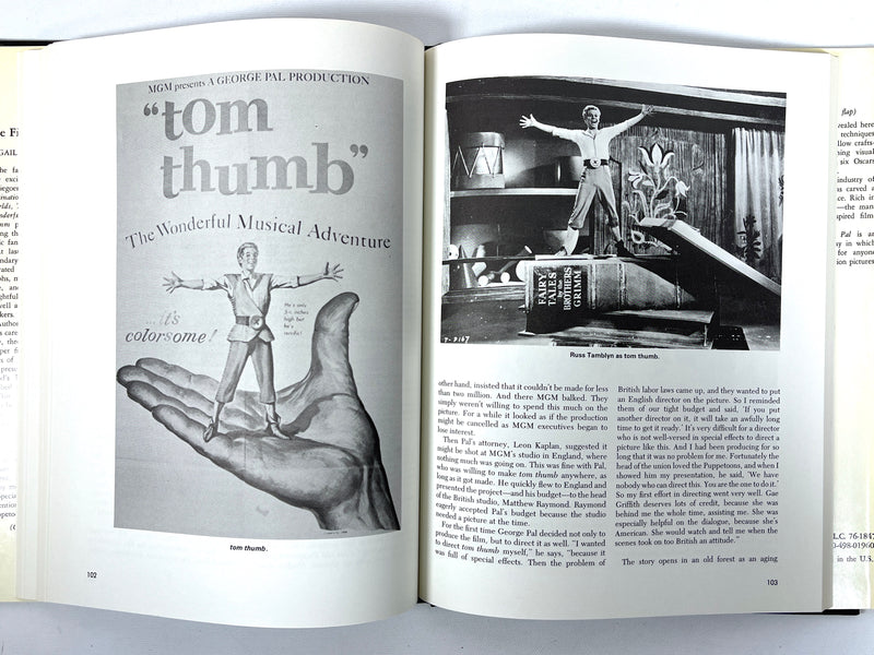 The Films of George Pal, Gail Morgan Hickman, 1977, Near Fine hardcover w/dust jacket