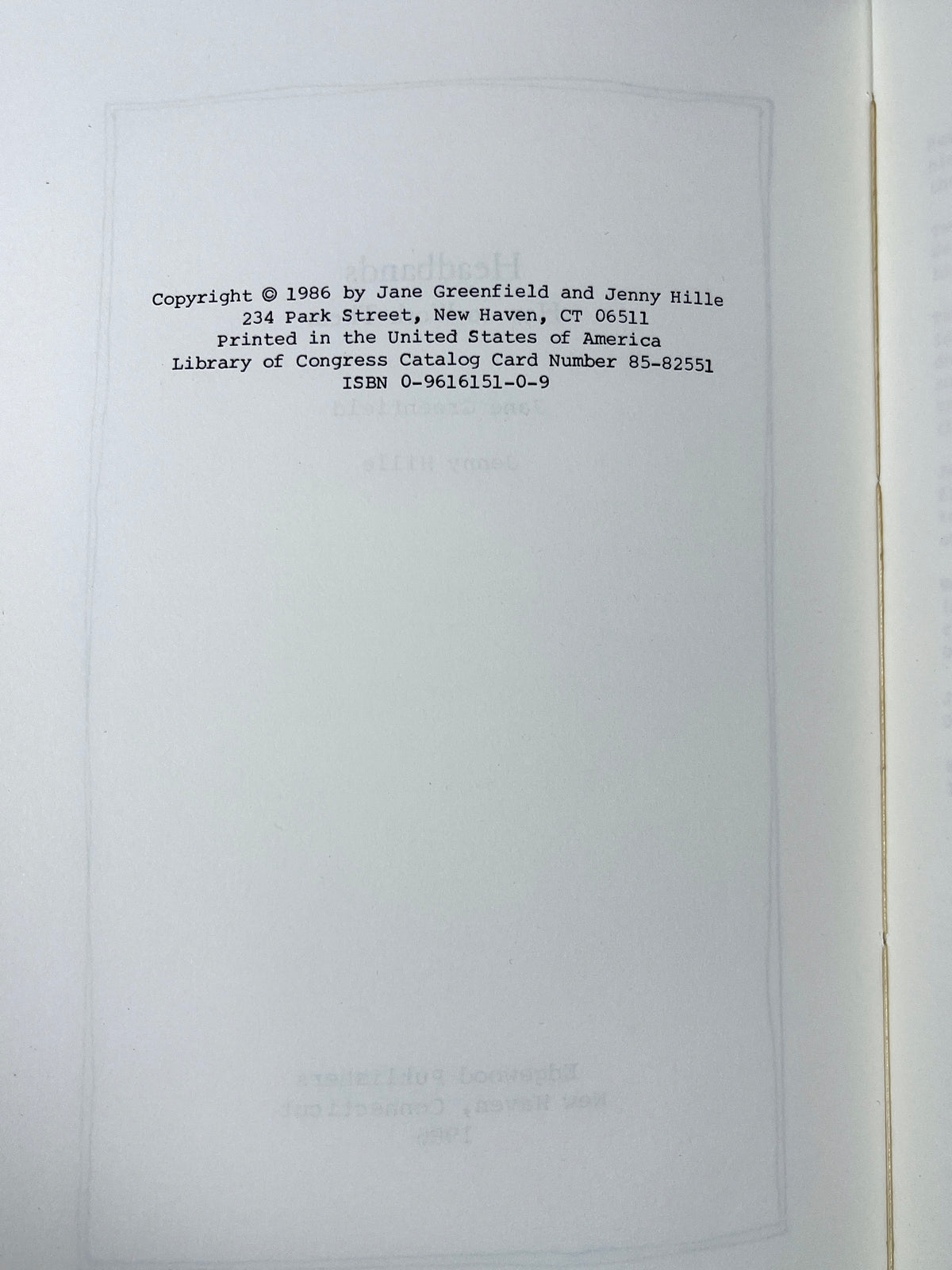 Headbands: How to Work Them, Edgewood Publishers, 1986, 1st Edition, Very Good softcover