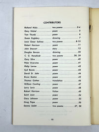 Philip Levine (et. al.), Backwash Vol. 6 #1, Fresno State College 1968, VG SC staplebound
