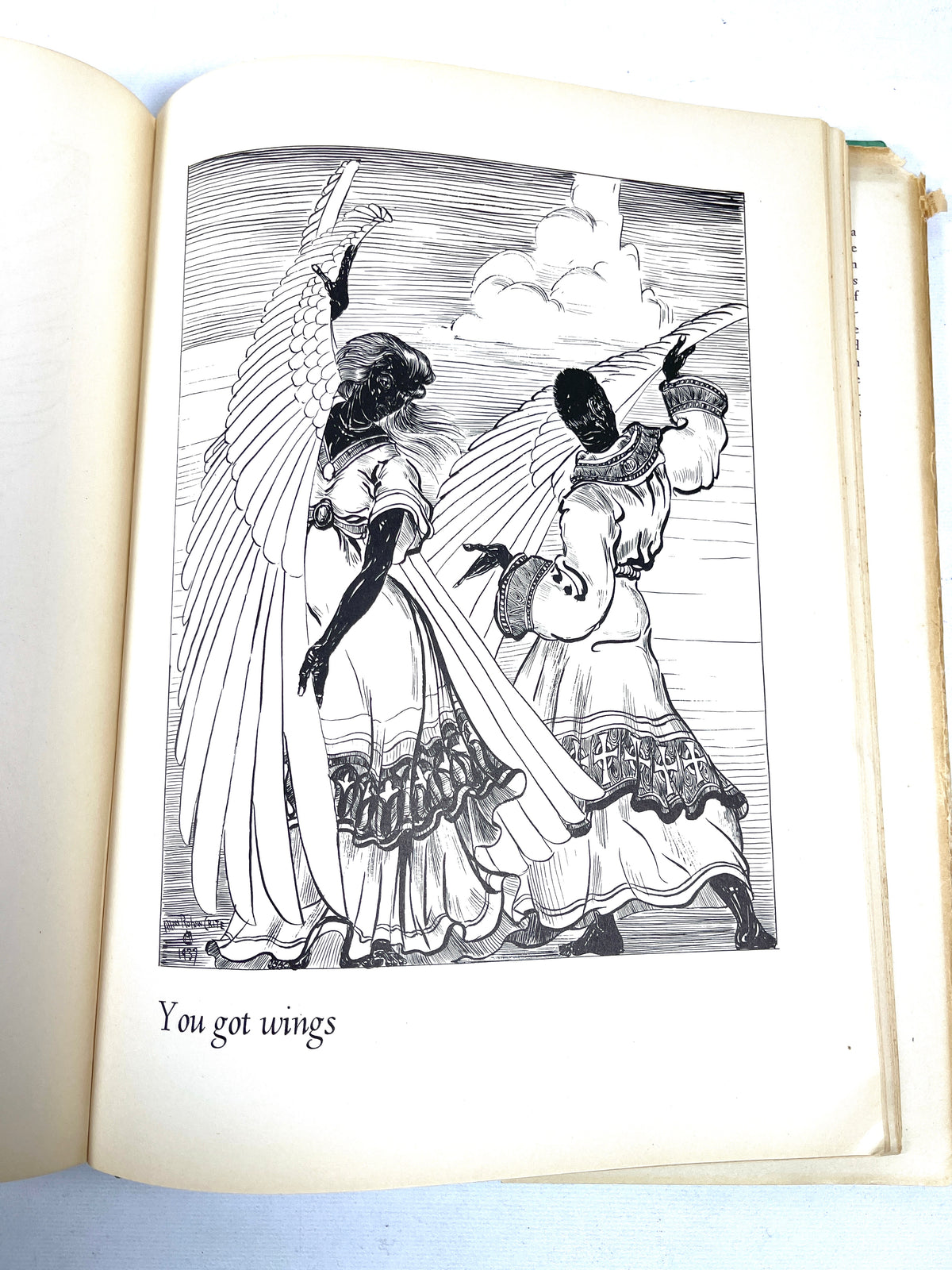 Allan Rohan Crite, Three Spirituals from Earth to Heaven, Harvard Univ Press 1948, VG HC
