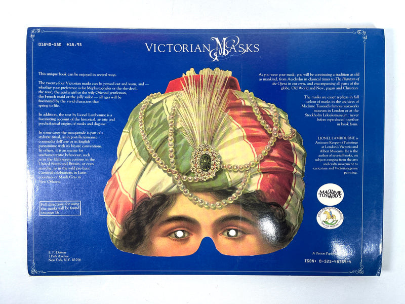 Madame Tussaud's Book of Victorian Masks, 1st Edition Thus, 1987, Near Fine spiral bound