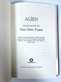 Alan Dean Foster, Alien, Warner Books Edition, 1979, Near Fine hardcover w/dust jacket