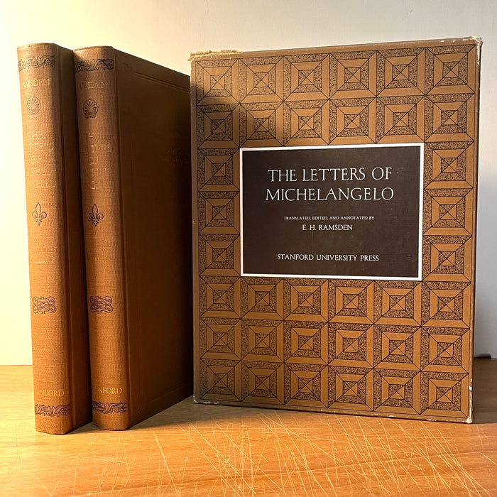 The Letters of Michelangelo, E. H. Ramsden, 1963, Two NF Vols. w/VG Slipcase