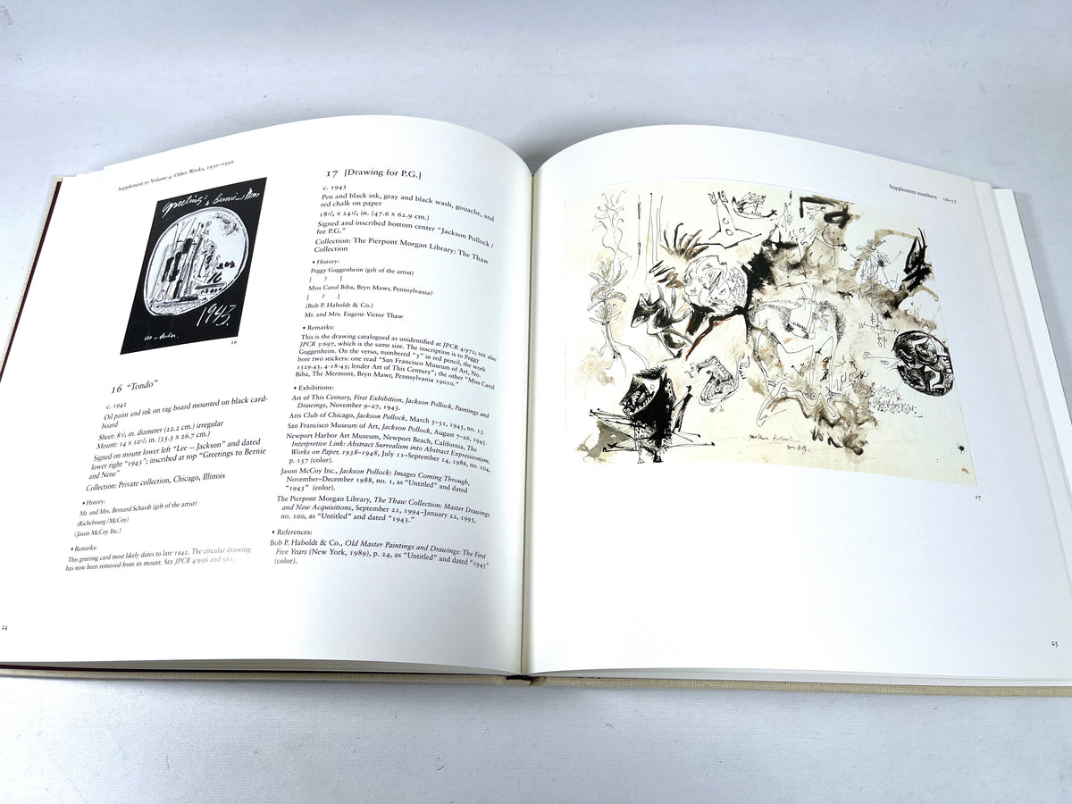 Jackson Pollock: Supplement Number One, Pollock-Krasner Foundation 1995, Fine HC