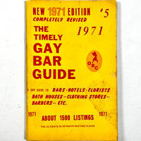 The Timely Gay Bar Guide, Timely Books 1971, Very Good - softcover, RARE