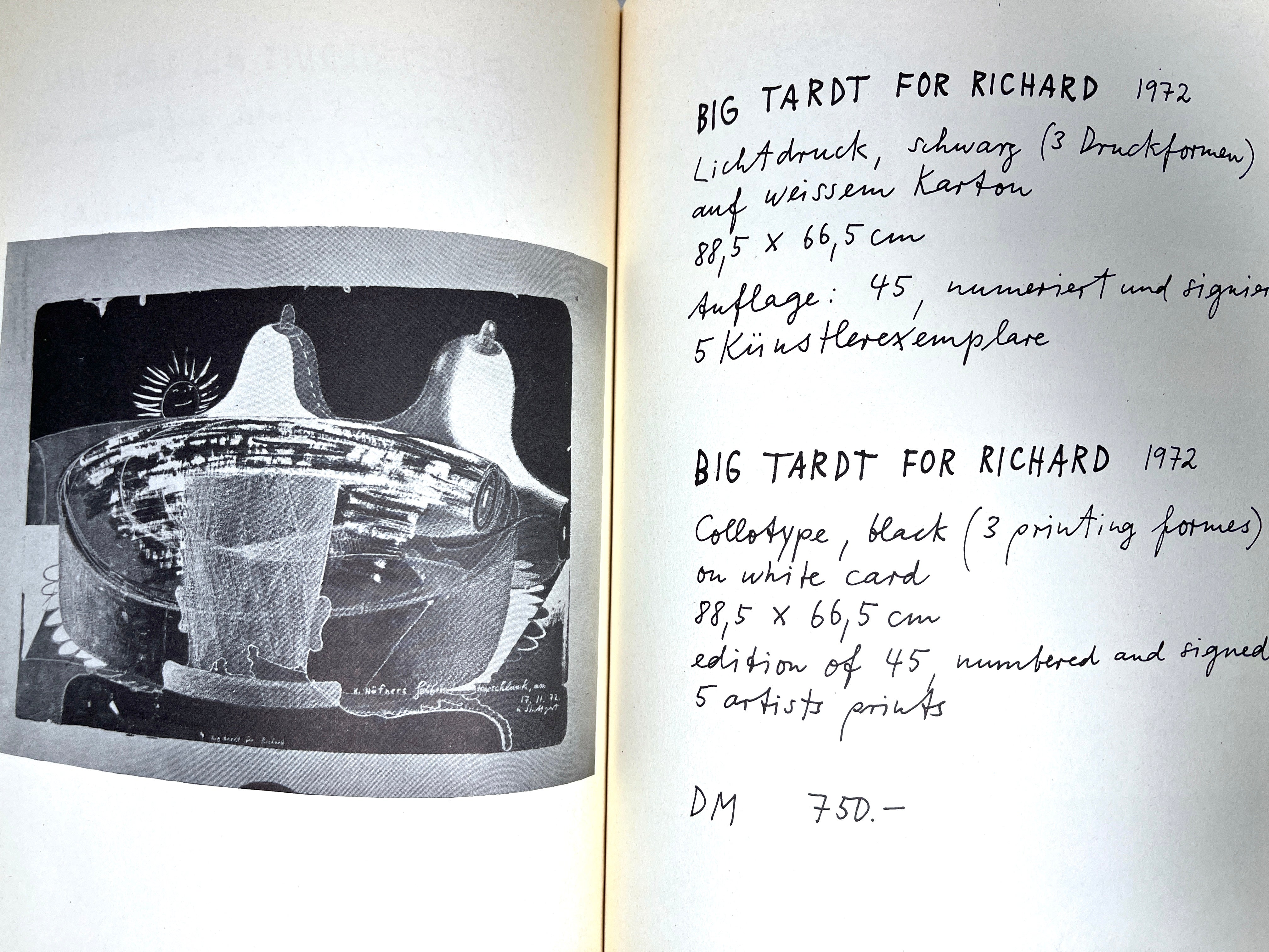 Dieter Roth Pictures: Zug (Switerland), SIGNED, 1973, Very Good