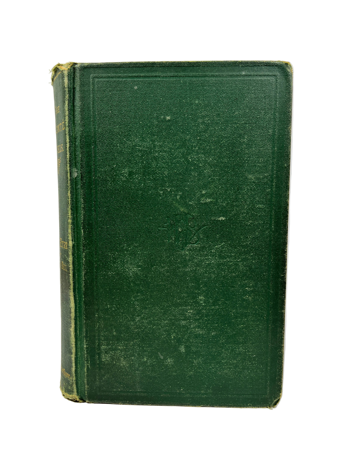 Vintage green book on a white background