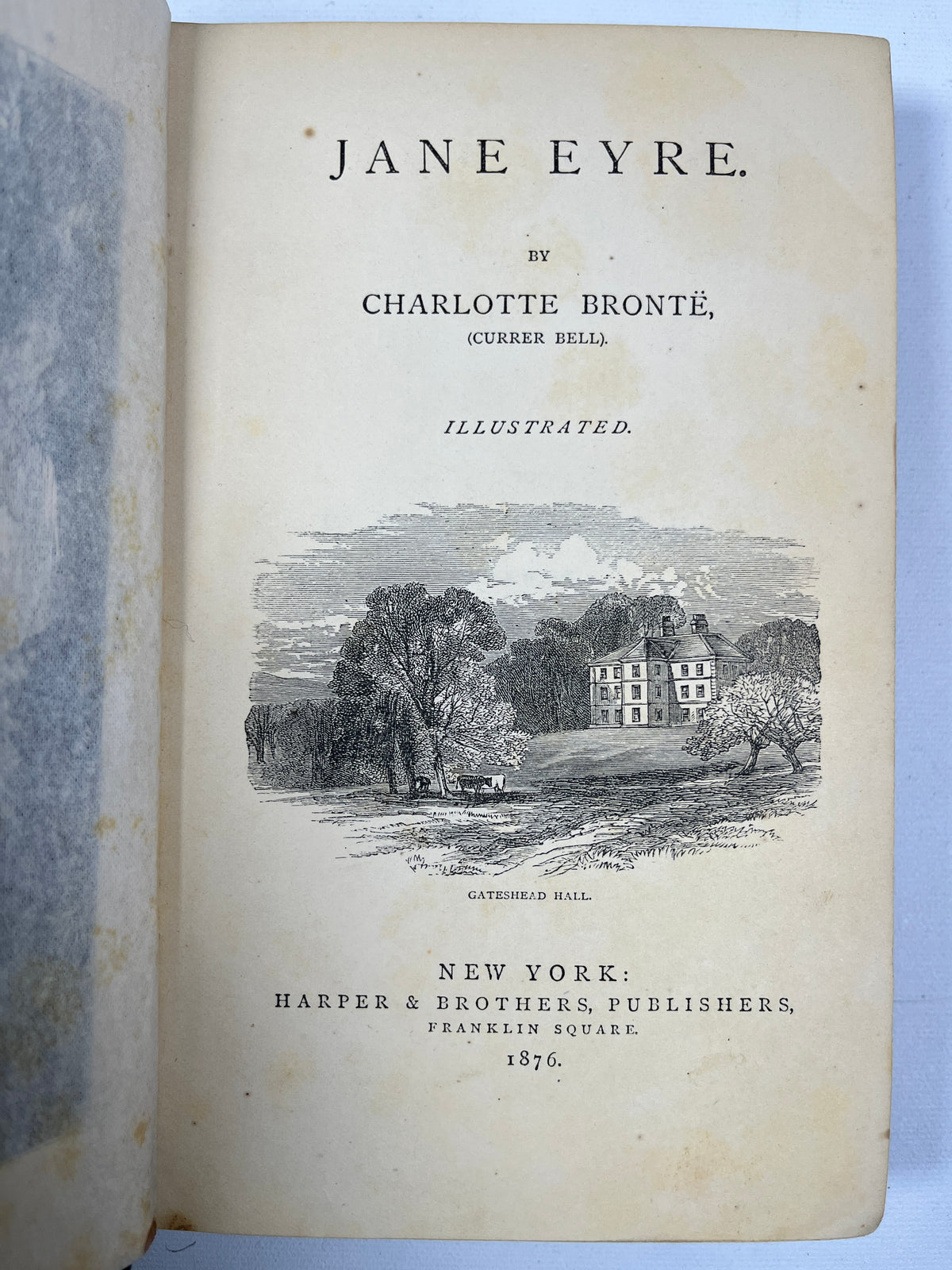 Charlotte Brontë (Currer Bell), The Bronte Novels, Jane Eyre, 1876, Very Good hardcover