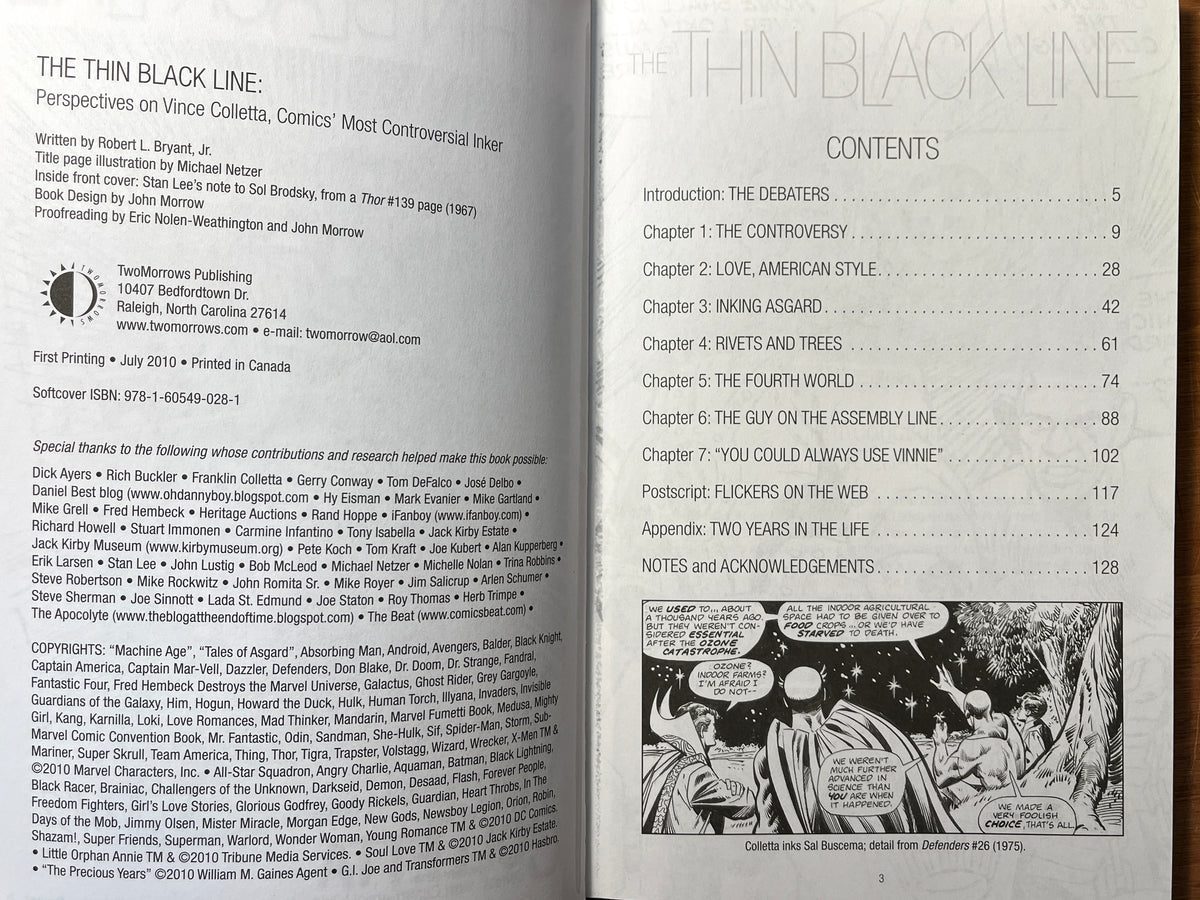 The Thin Black Line: Perspectives on Vince Colletta, 1st Printing, 2010, Fine
