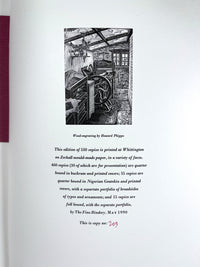 A Miscellany of Type, The Whittington Press, 1990, Near Fine hardcover w/slipcase