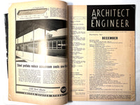 Architect and Engineer, December 1956, Vol. 207 No. 3, Very Good