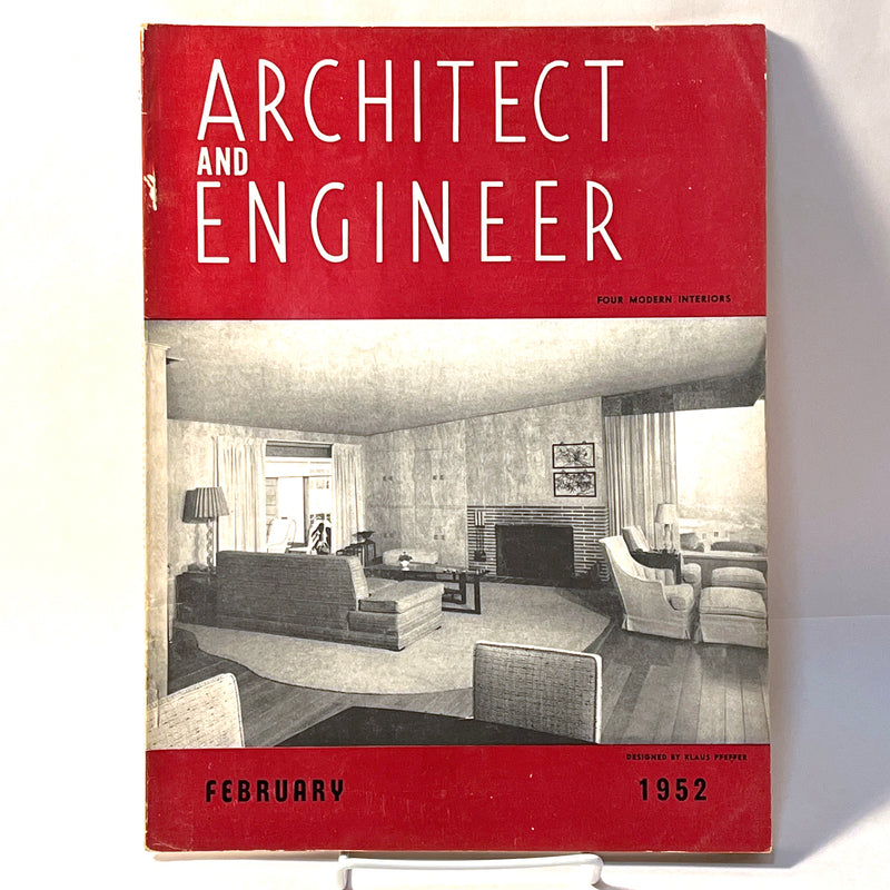 Architect and Engineer, February 1952, Vol. 188 No. 2, Very Good