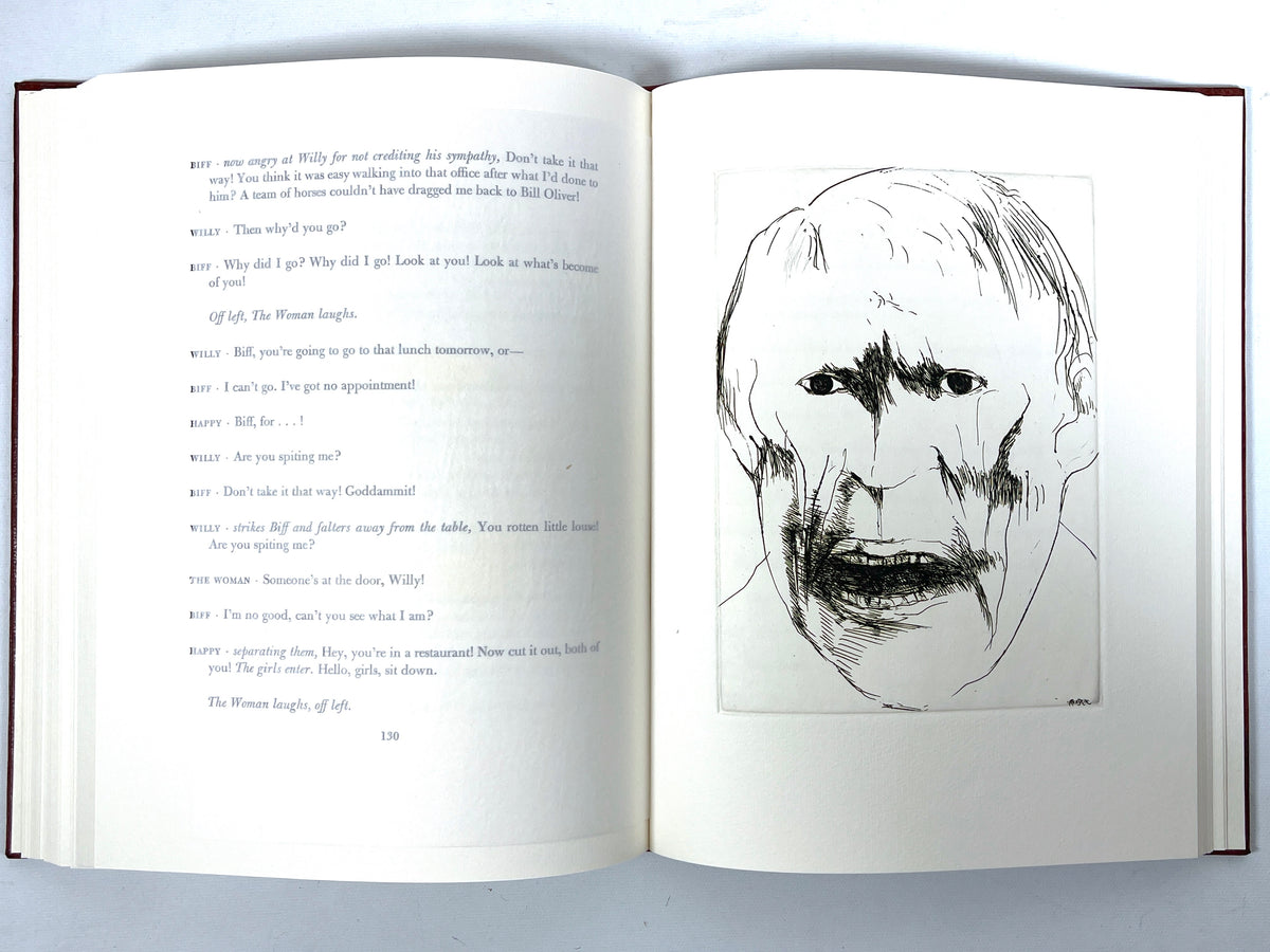 Arthur Miller, Death of a Salesman, Leonard Baskin, SIGNED 2x, 1984, NF HC w/slipcase