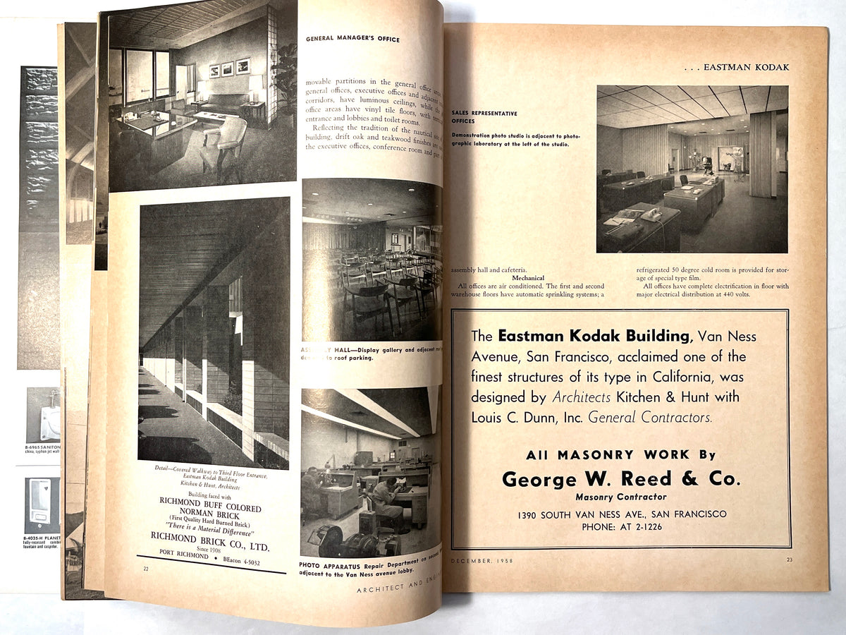 Architect and Engineer, December 1958, Vol. 215 No. 3, Good.