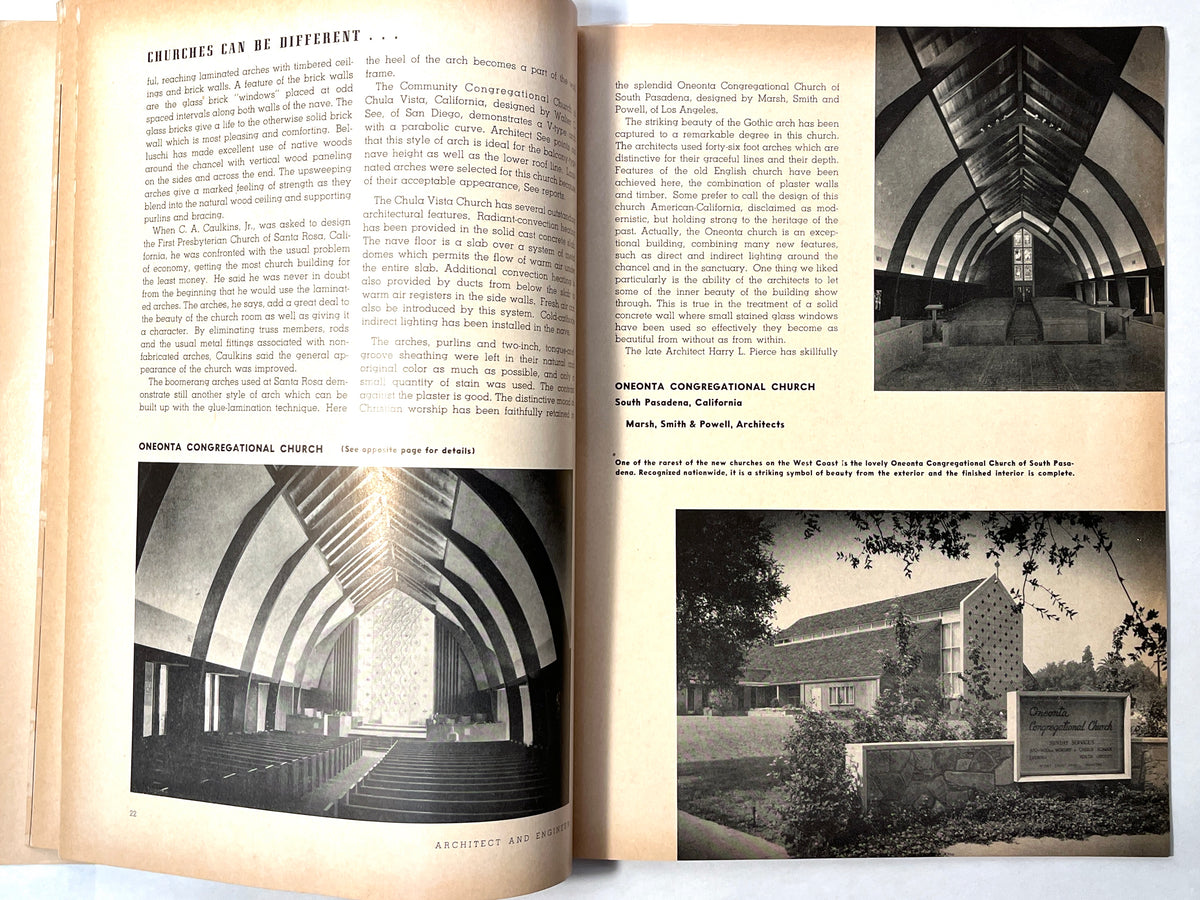 Architect and Engineer, April 1952, Vol. 189, No. 1, Very Good.