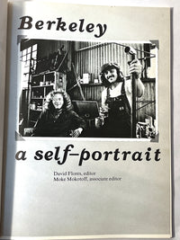 Berkeley: A Self-Portrait. David Flores, Moko Mokotoff, 1973. Very Good. RARE