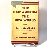 The New America, The New World, H.G. Wells, 1st U.S. Ed., 1935, HC, VG.