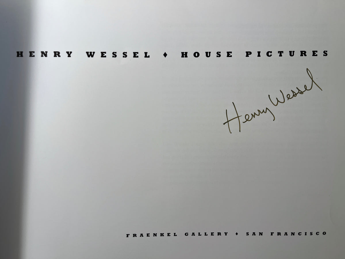 Henry Wessel: House Pictures, Fraenkel Gallery, 1992, Near Fine Catalogue