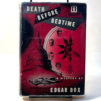 Death Before Bedtime, Edgar Box (Gore Vidal), 1st Ed., 1953, HC, VG, w/DJ.