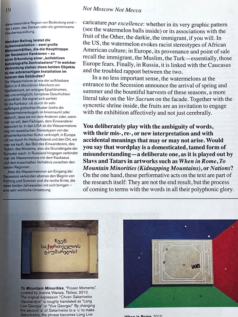 Not Moscow Not Mecca, Slavs and Tatars, 2012, Fine Exhibition Catalogue